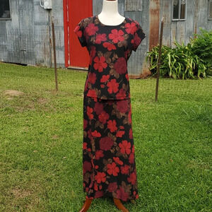 Dress Barn Floral 2pc Top and Maxi Skirt